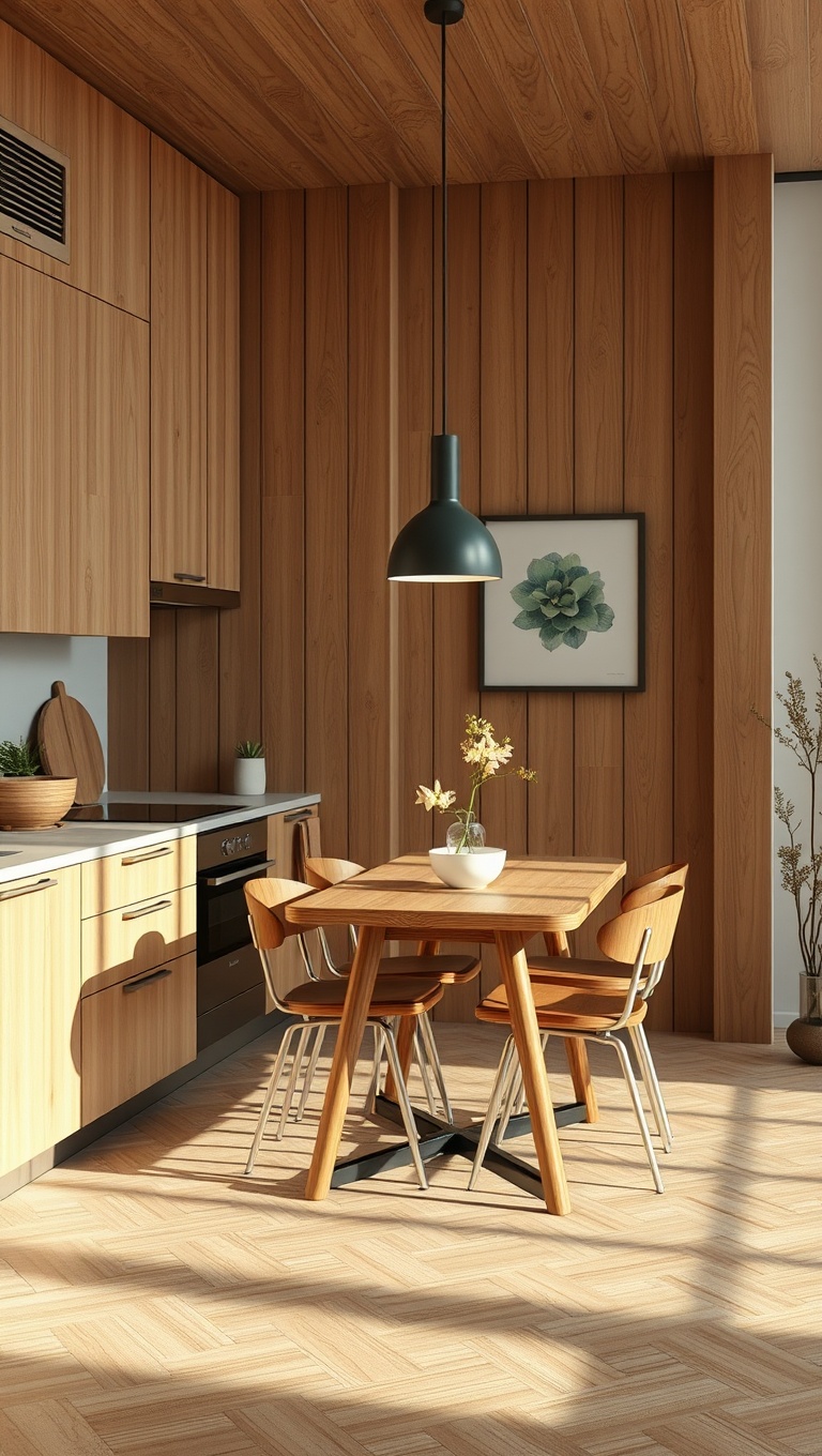 25 Aesthetic Kitchen & Dining Corners That Will Inspire You - 21. Incorporating Natural Wood Elements