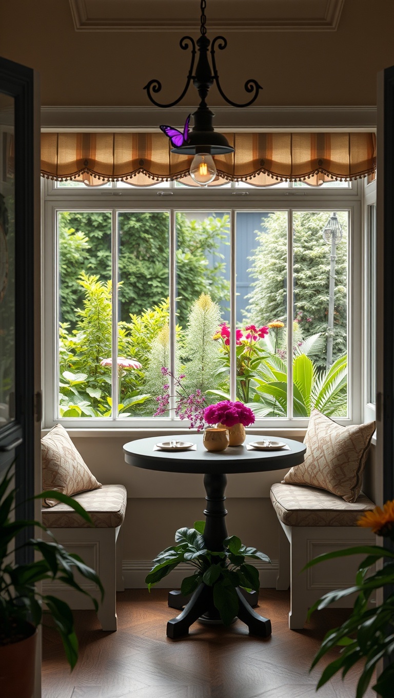 25 Delightful Ideas for Your Dream Garden-View Breakfast Nook - 11. Butterfly Garden Views