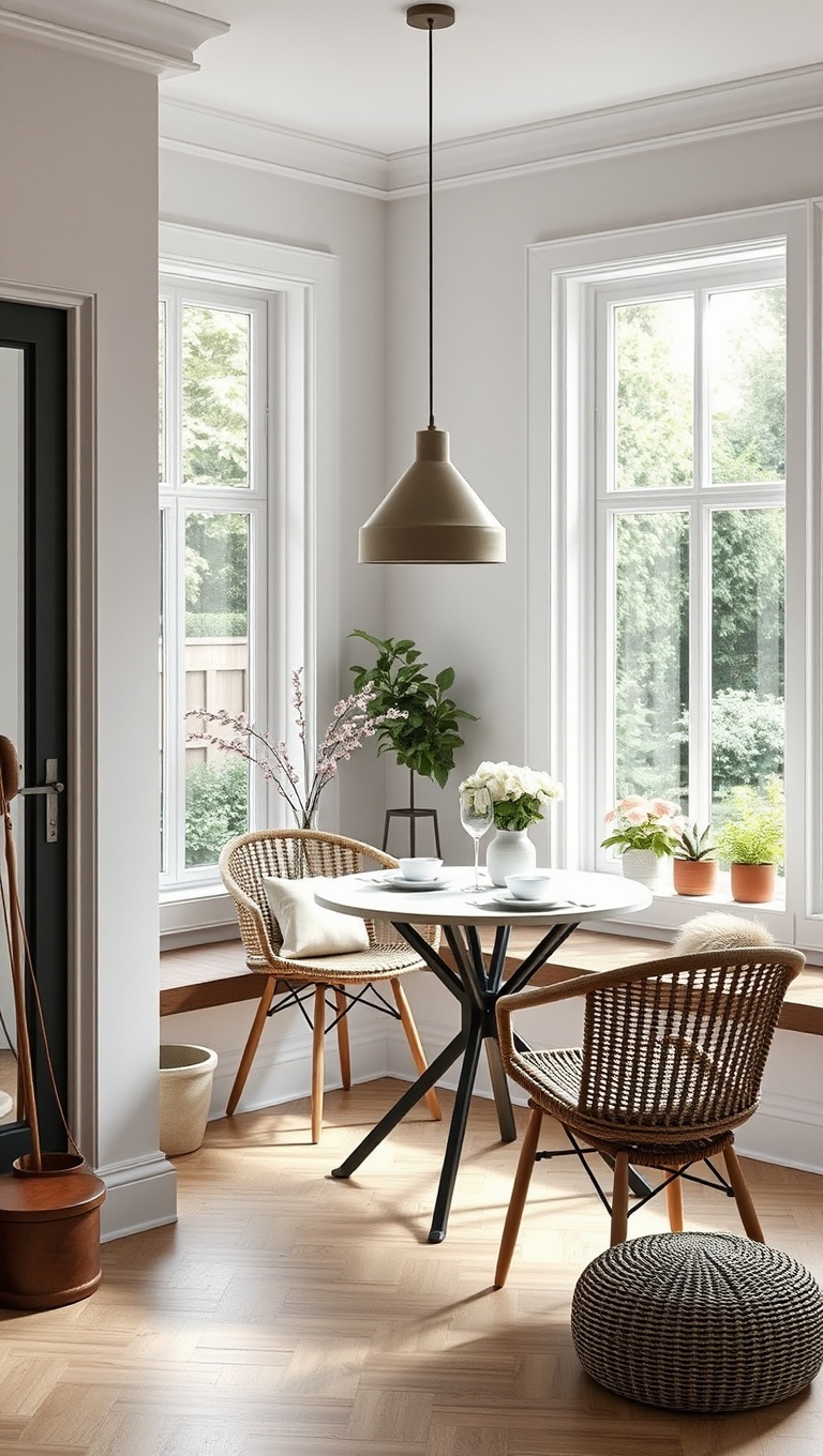 25 Delightful Ideas for Your Dream Garden-View Breakfast Nook - 14. Minimalist Scandinavian Design