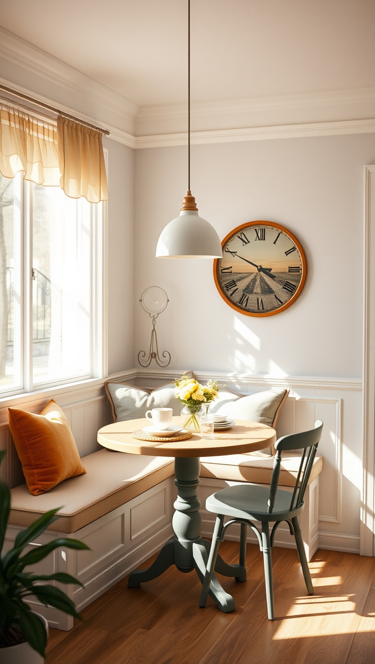 25 Chic Breakfast Nook Ideas That Will Transform Your Mornings - 2. Bright and Airy Sunlit Nook