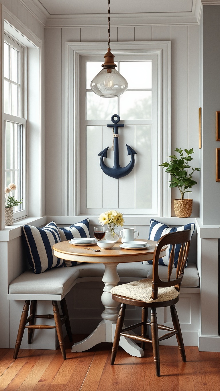 25 Chic Breakfast Nook Ideas That Will Transform Your Mornings - 6. Nautical-Themed Nook