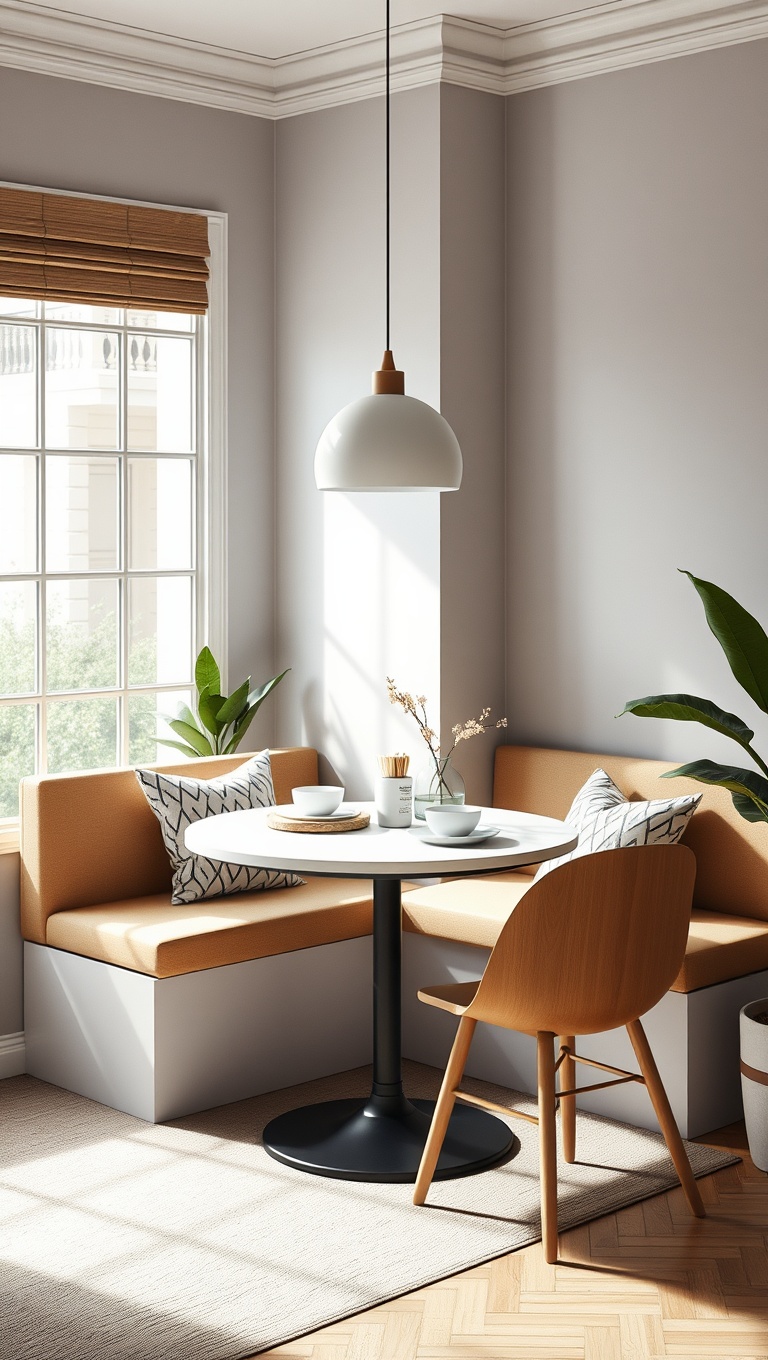 25 Chic Breakfast Nook Ideas That Will Transform Your Mornings - 4. Modern Minimalist Design