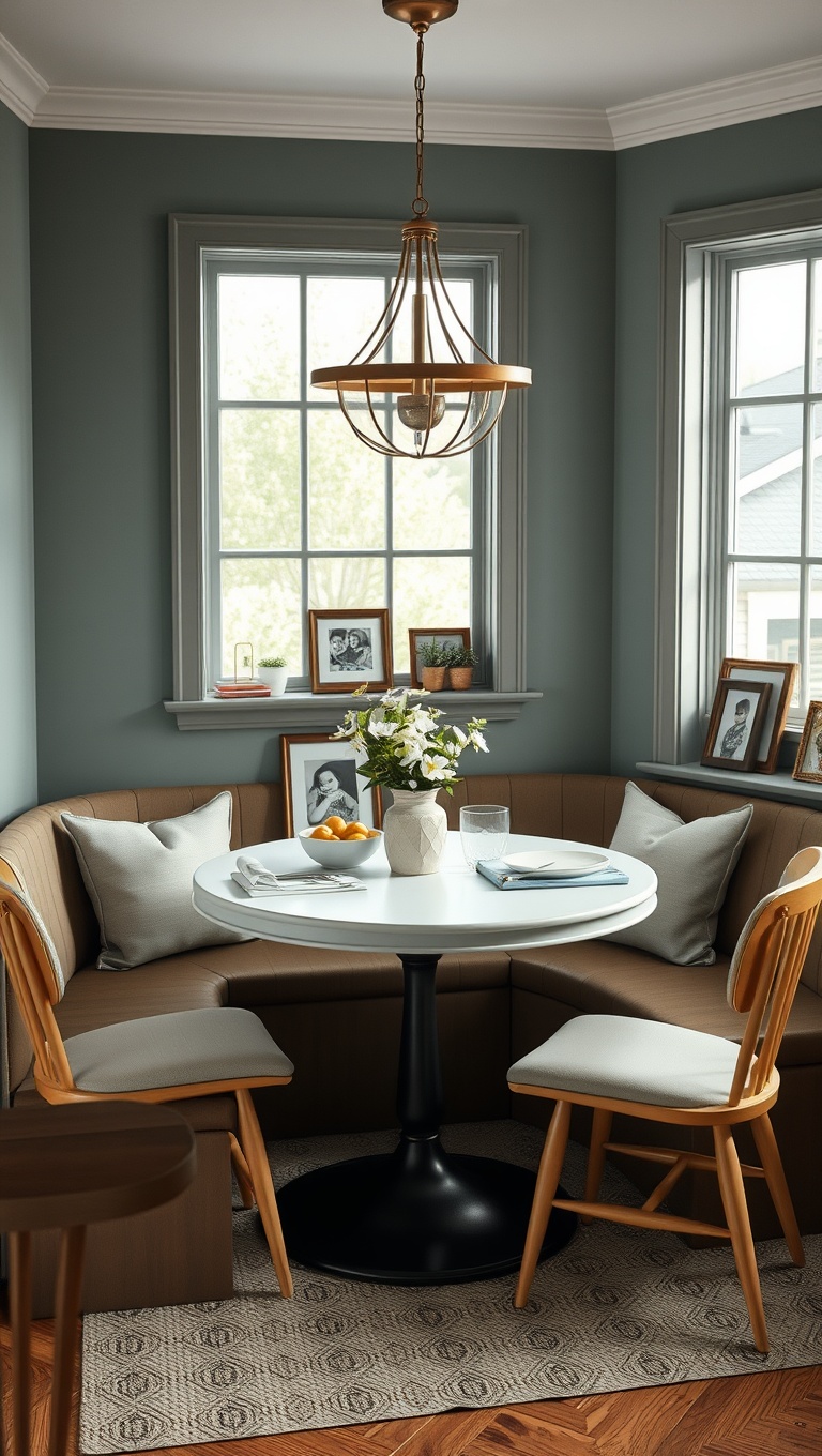 25 Chic Breakfast Nook Ideas That Will Transform Your Mornings - 25. Personal Touches with Family Photos