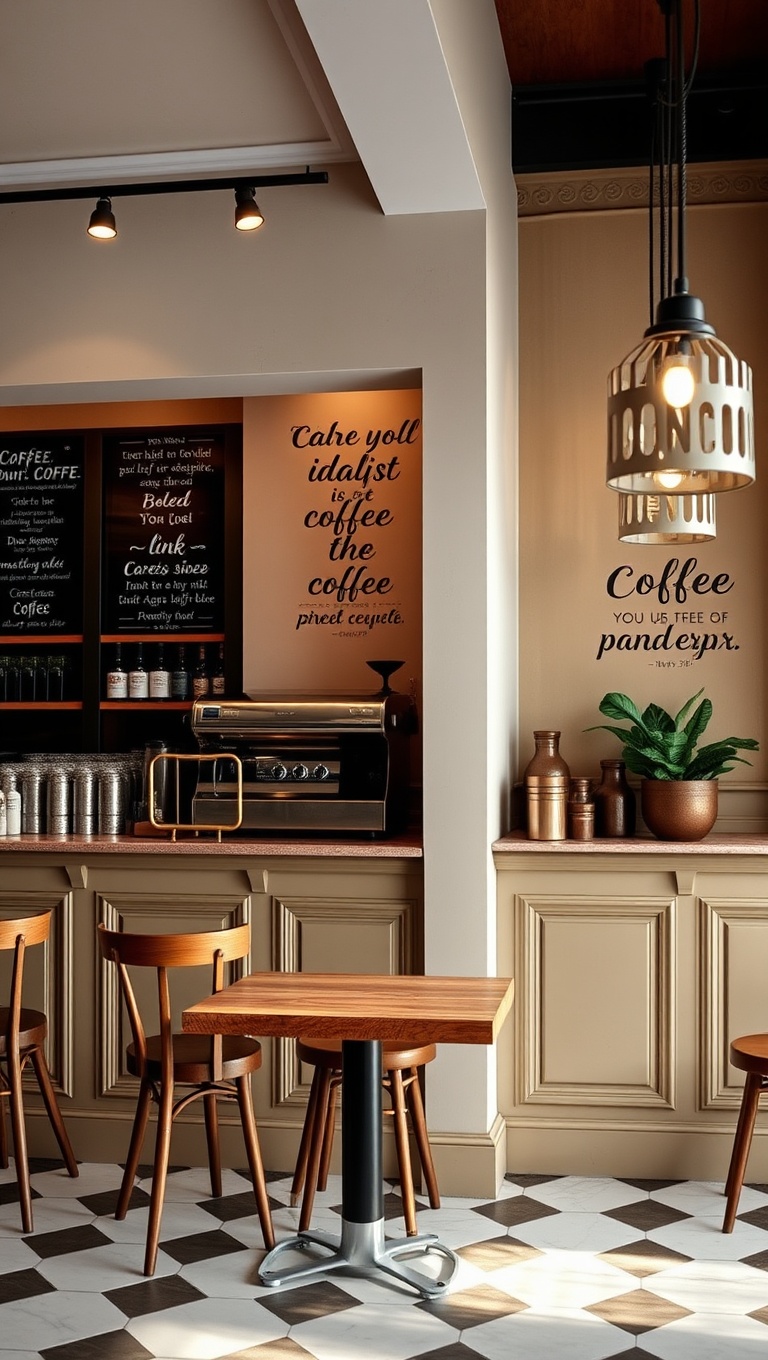 25 Charming Ideas for Your Classic Italian Espresso Bar - 25. Inspirational Quotes About Coffee on the Walls