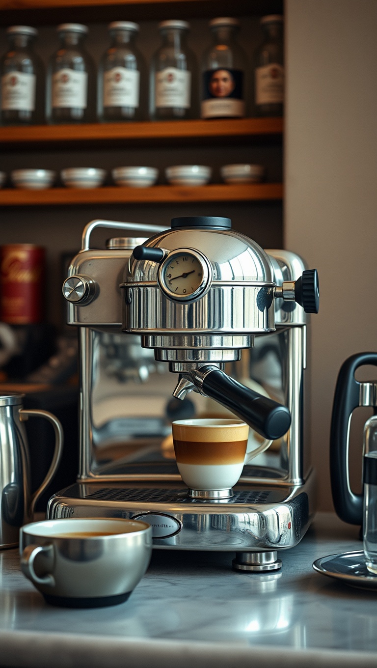 25 Charming Ideas for Your Classic Italian Espresso Bar - 2. Vintage Espresso Machines: A Timeless Choice