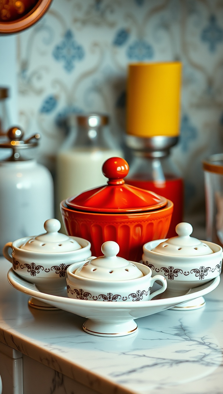 25 Charming Ideas for Your Classic Italian Espresso Bar - 22. Ceramic Sugar Bowls for a Classic Touch