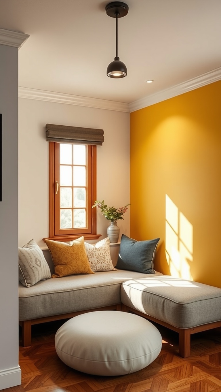 25 Cozy Alcove Seating Ideas for Your Small Space That You’ll Love - 21. Simple Futon Style Seating
