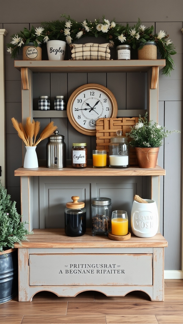25 Cozy Farmhouse Beverage Station Ideas to Warm Your Heart - Seasonal Drink Station Makeover