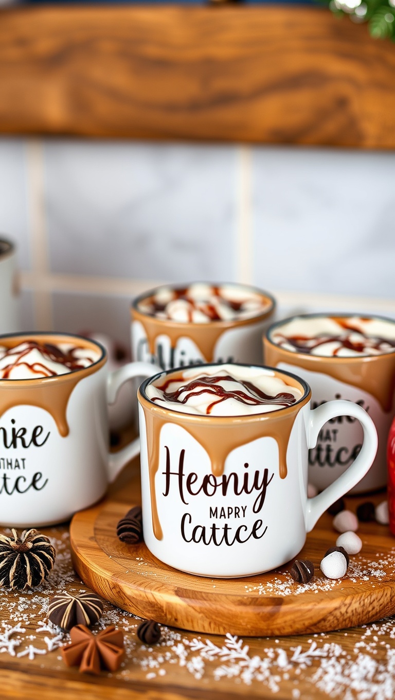 25 Sweet and Cozy Ideas for Your DIY Hot Chocolate Bar - Personalized Hot Chocolate Mugs