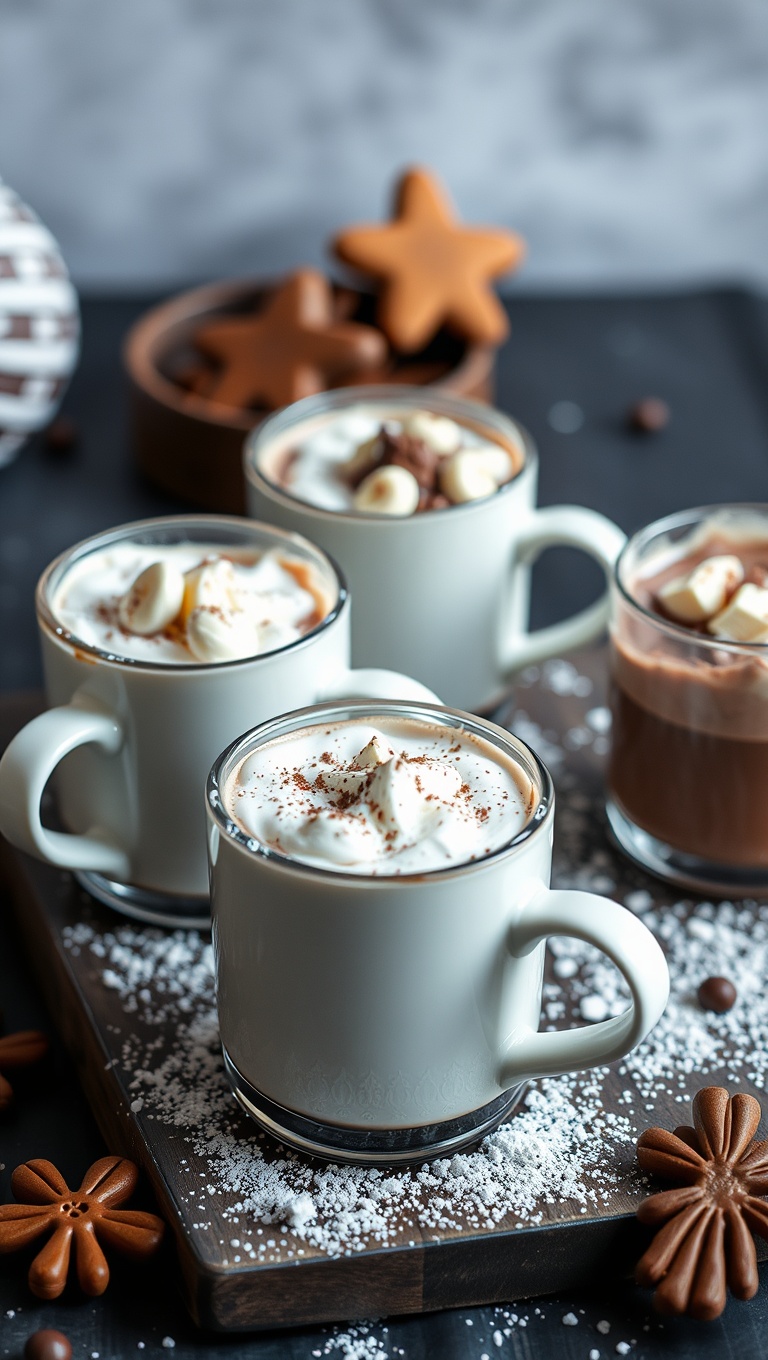 25 Sweet and Cozy Ideas for Your DIY Hot Chocolate Bar - 15. Gourmet Hot Chocolate Flight