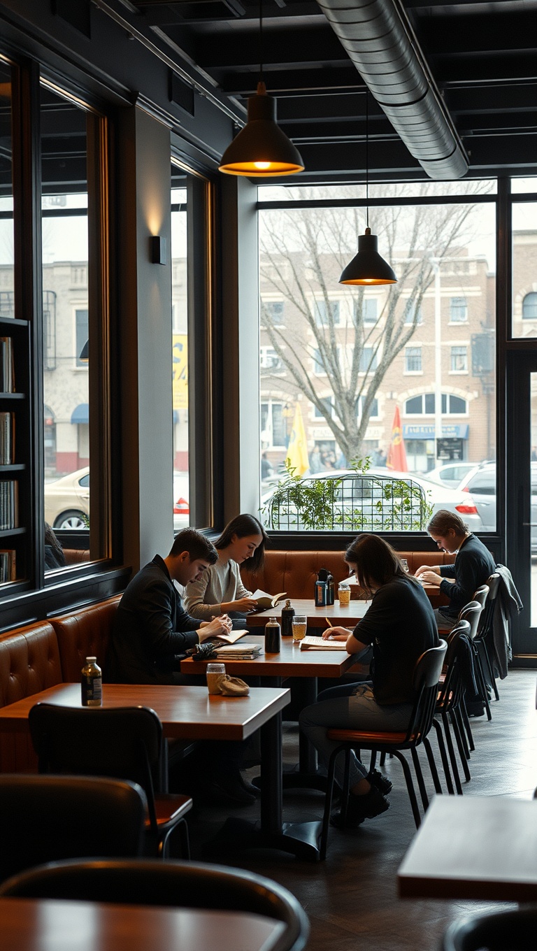 25 Enchanting Ideas for Dark Academia-Inspired Reading & Coffee Spots - 24. Study Groups at Local Cafes