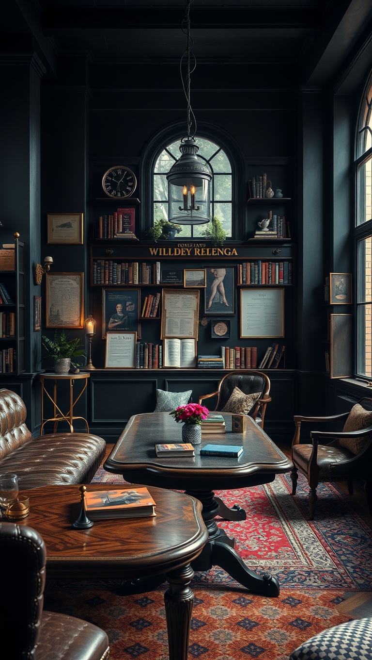 25 Enchanting Ideas for Dark Academia-Inspired Reading & Coffee Spots - Vintage Coffee Tables to Set the Scene