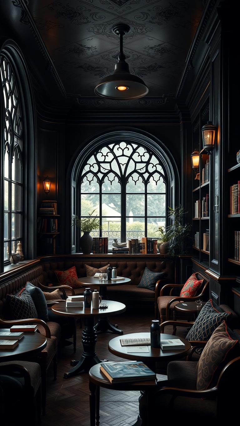 25 Enchanting Ideas for Dark Academia-Inspired Reading & Coffee Spots - 22. Themed Bookclubs: Classics & Cozy Chats