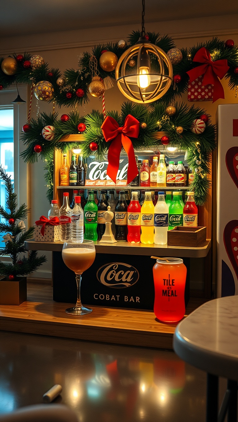 25 Festive Ideas for Holiday Drink Stations That Will Wow Your Guests - 11. Customizable Soda Bar
