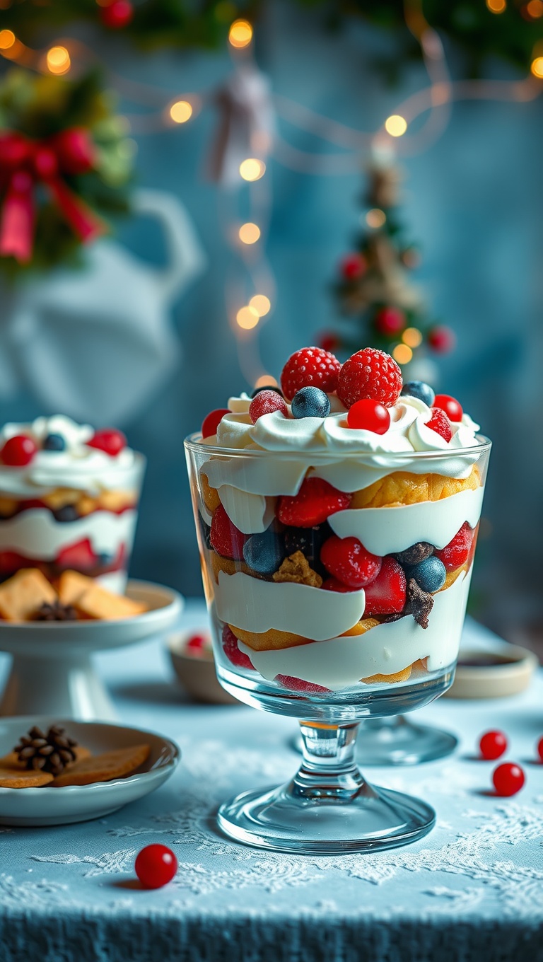 25 Sweet and Festive Ideas for Your Holiday Dessert Bar - 13. Holiday Trifle Station: Layers of Joy