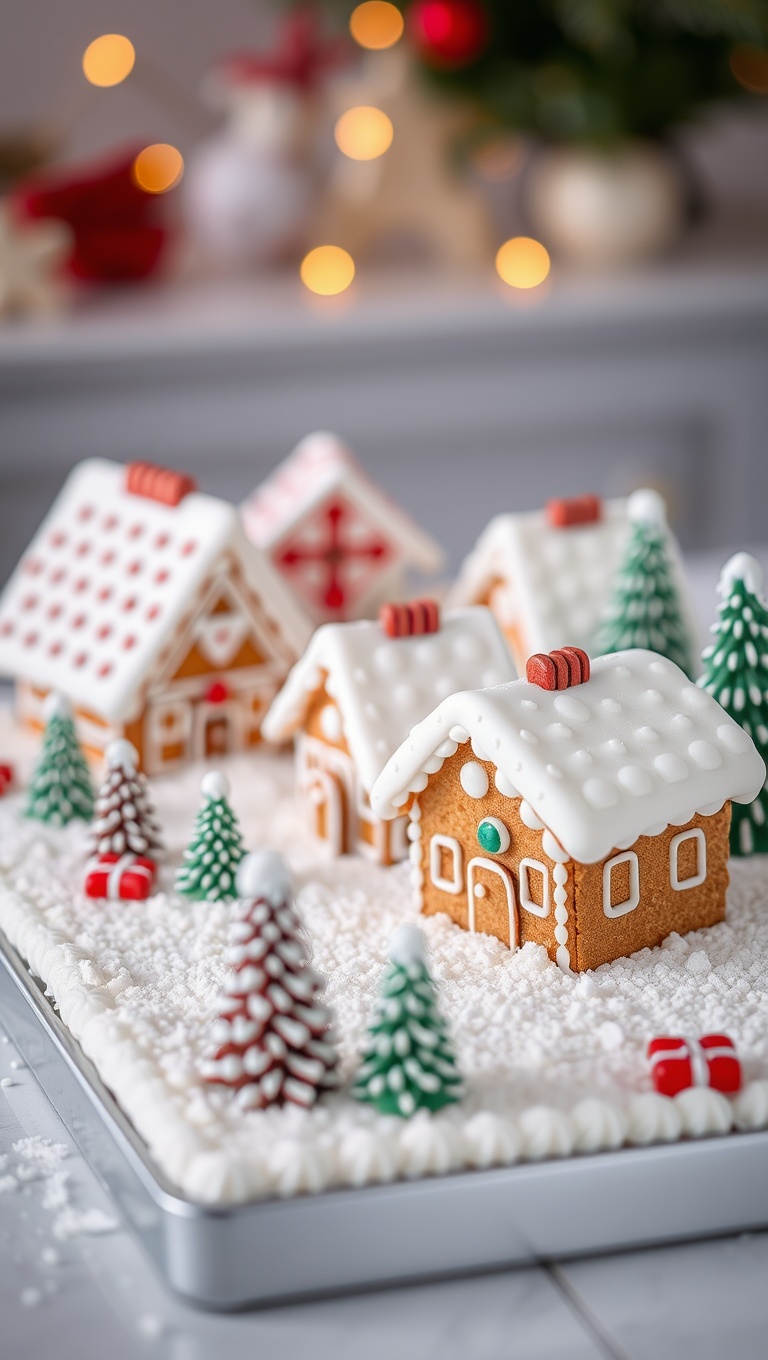 25 Sweet and Festive Ideas for Your Holiday Dessert Bar - 3. Classic Gingerbread Village: Build and Taste