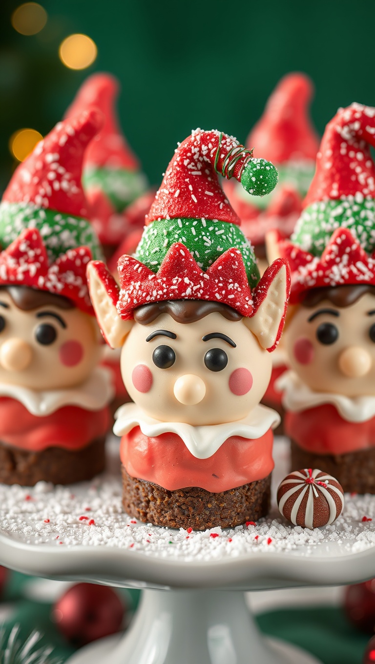 25 Sweet and Festive Ideas for Your Holiday Dessert Bar - 7. Elf-Themed Treats: Sweet Surprises for Kids
