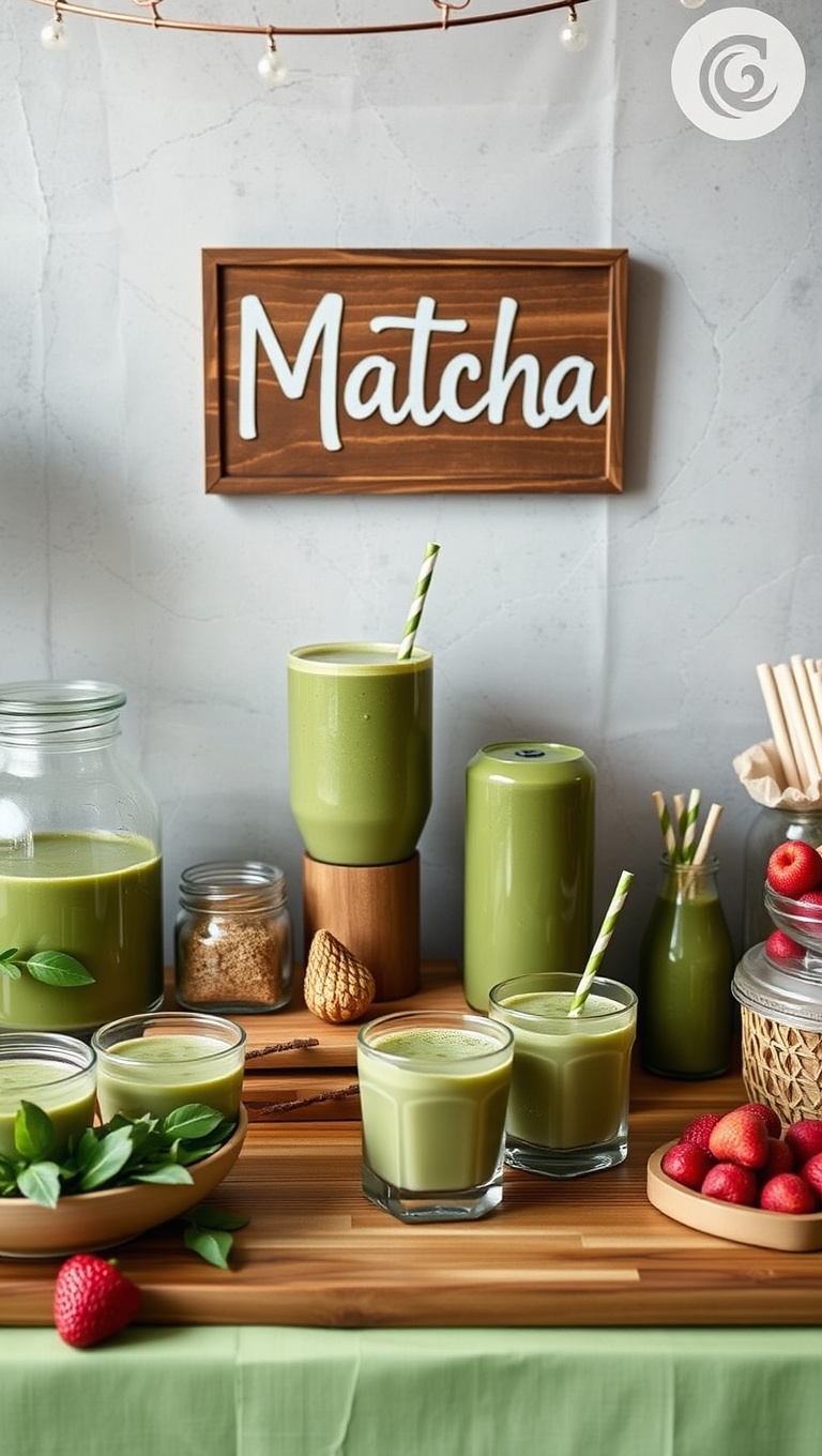 25 Inspiring Ideas for Your Ultimate Matcha and Smoothie Station - 25. Celebrate with Matcha Smoothie Parties!
