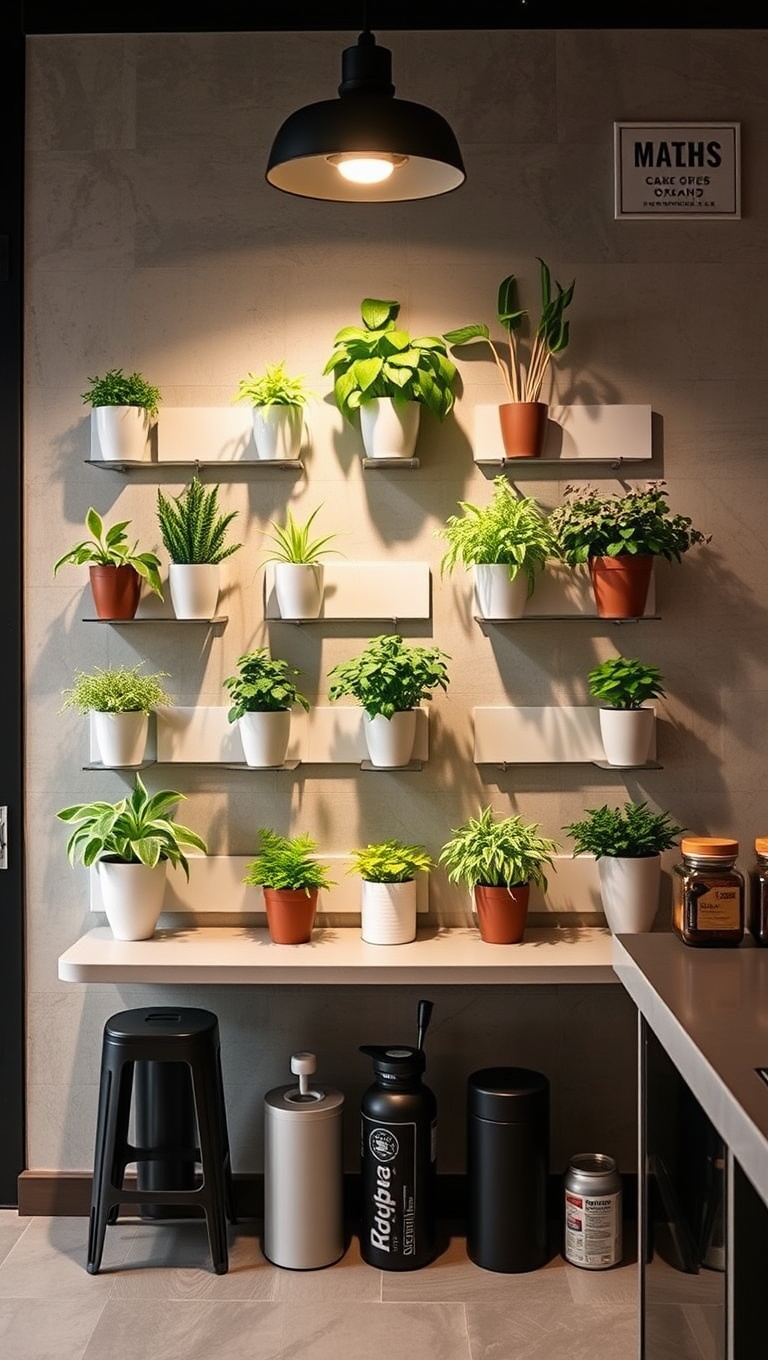 25 Inspiring Ideas for Your Ultimate Matcha and Smoothie Station - 15. Whimsical Wall Planters for Fresh Herbs