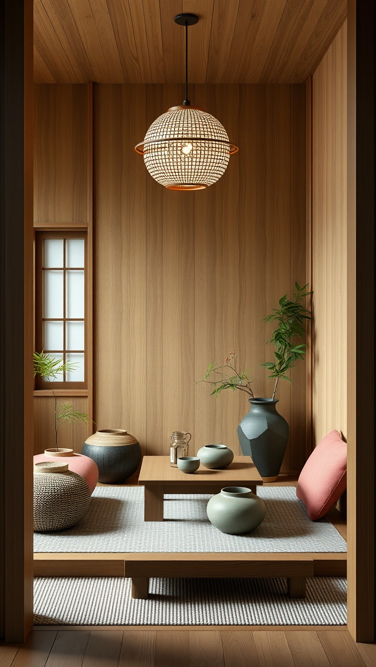 25 Chic Ideas for Your Minimalist Japandi-Style Tea Nook - 1. Embrace Natural Textures with Bamboo Accents
