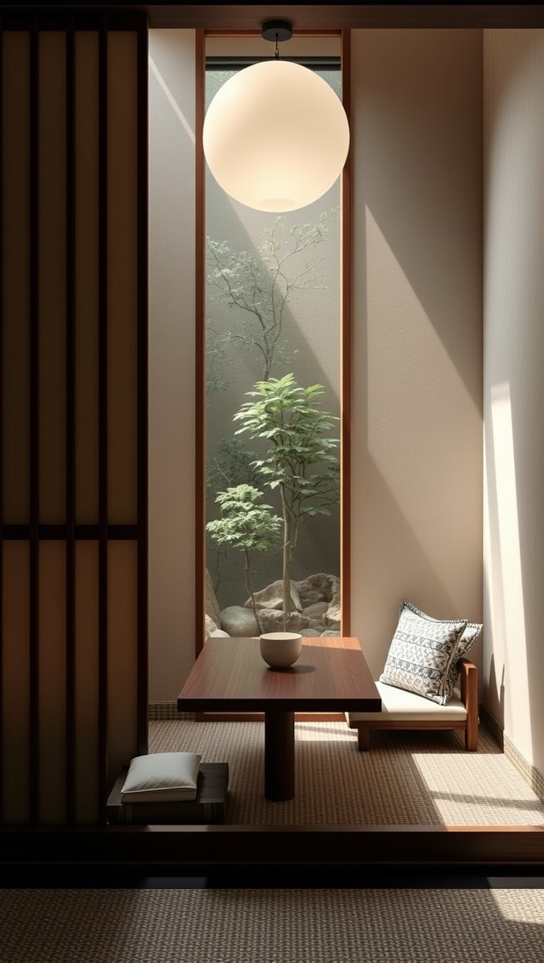 25 Chic Ideas for Your Minimalist Japandi-Style Tea Nook - 8. Integrate Sliding Shoji Screens for Privacy