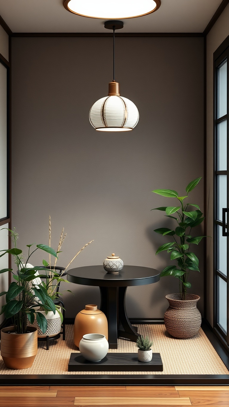 25 Chic Ideas for Your Minimalist Japandi-Style Tea Nook - 5. Incorporate Indoor Plants for Fresh Air