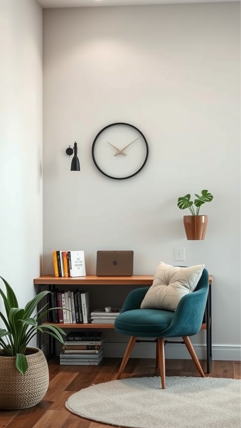 25 Minimalist Reading Nook Ideas for Small Spaces - 1. Corner Bookshelf Bliss