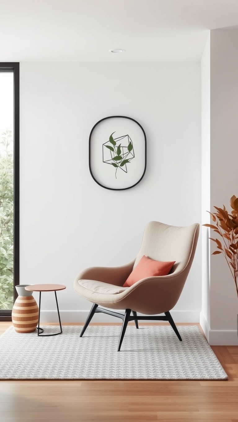 25 Minimalist Reading Nook Ideas for Small Spaces - 5. Minimalist Lounge Chair