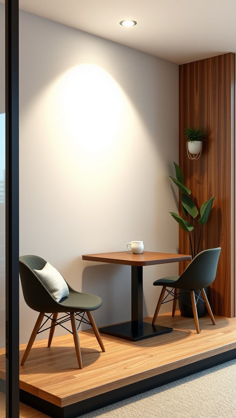 25 Chic and Inspiring Ideas for Your Modern Minimalist Coffee Corner - 5. Simple Wood Accents