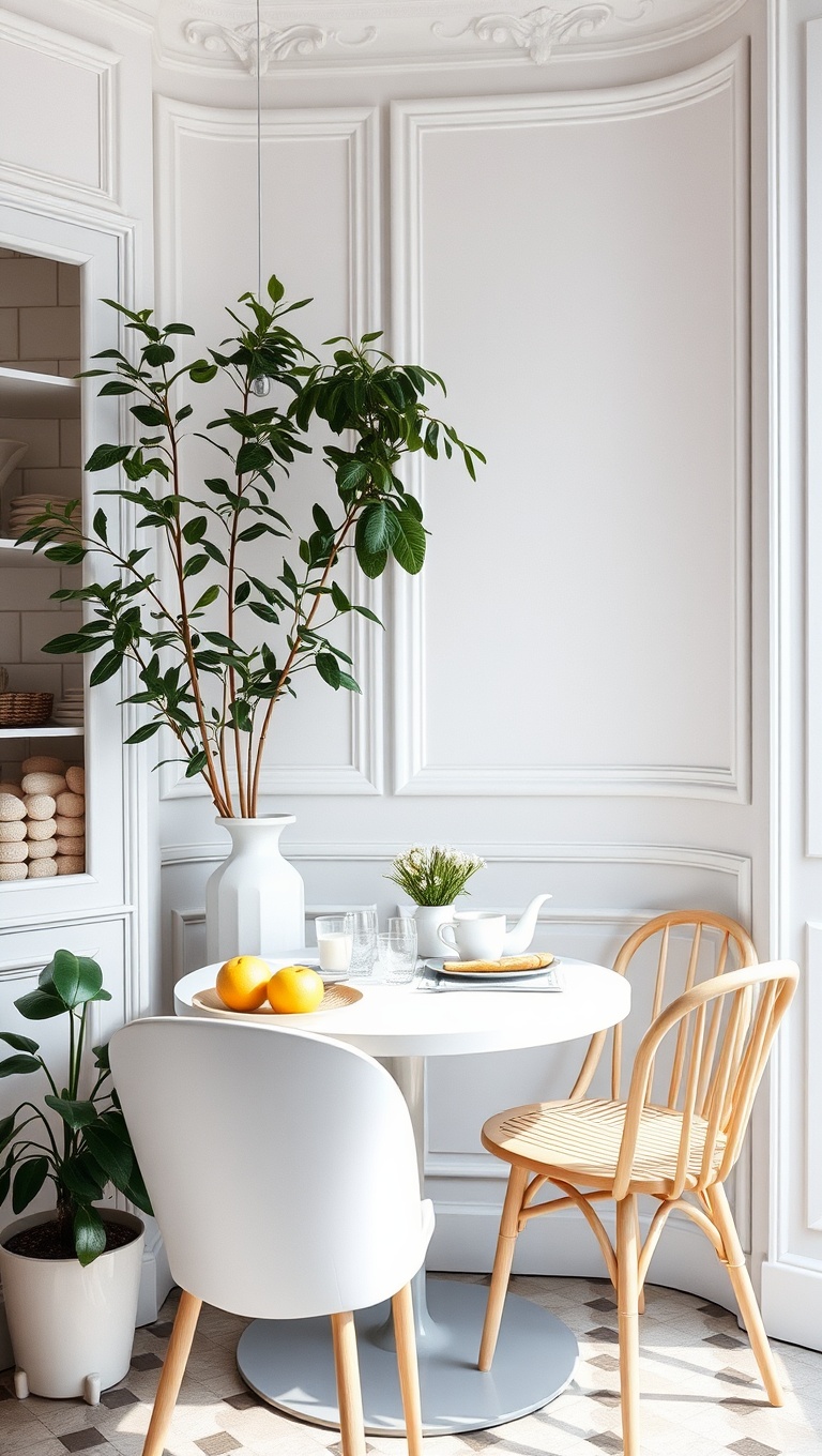 25 Charming Ideas for Your Parisian-Inspired Breakfast Corner - 18. Minimalist Decor: Keep It Simple and Clean