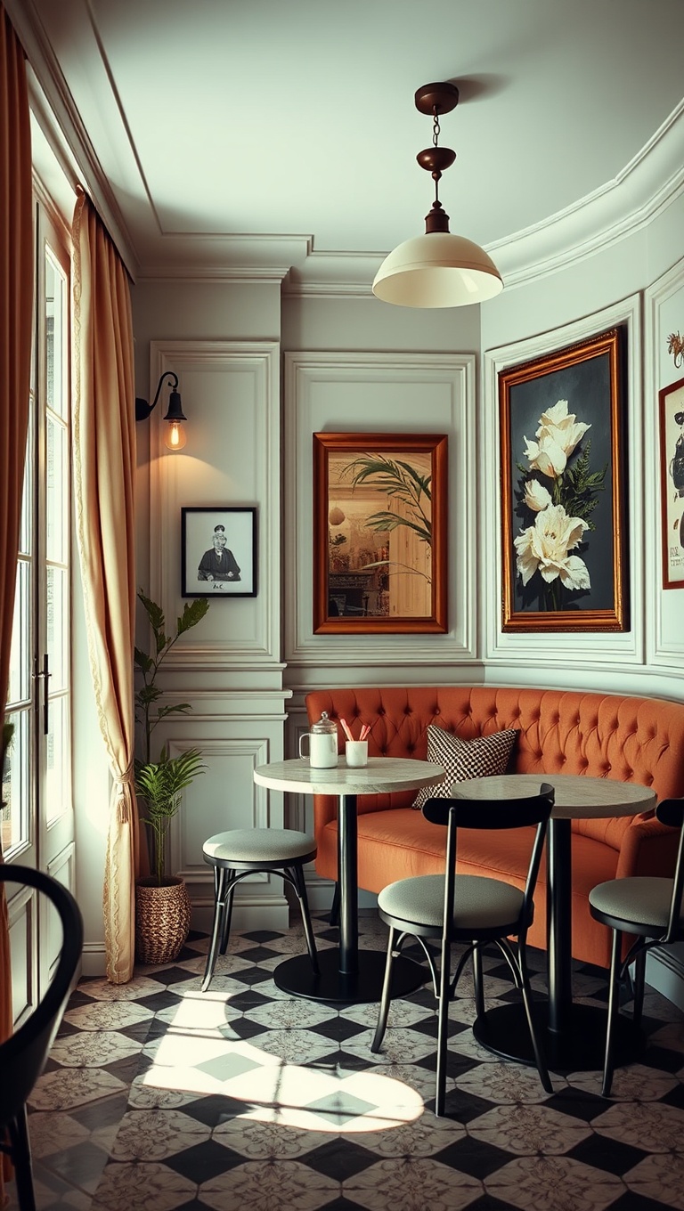 25 Charming Ideas for Your Parisian-Inspired Breakfast Corner - 11. Cozy Seating: Use a Plush Chair or Loveseat