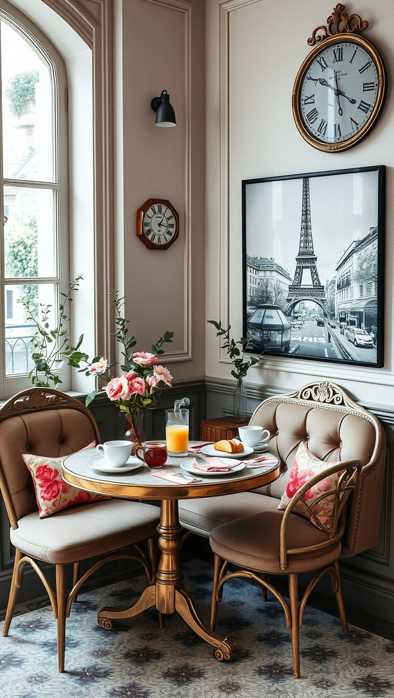 25 Charming Ideas for Your Parisian-Inspired Breakfast Corner - 24. DIY Artwork: Create Your Own Parisian Canvas