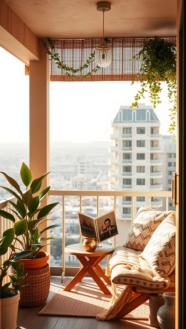 25 Cozy Reading Nooks & Spaces That Will Make You Want to Curl Up With a Book - 12. Balcony Bliss