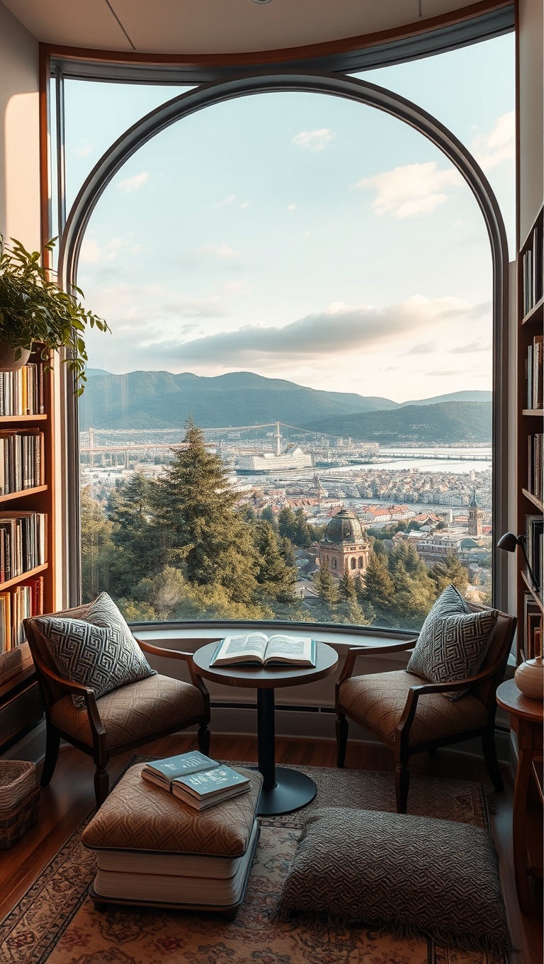25 Cozy Reading Nooks & Spaces That Will Make You Want to Curl Up With a Book - 18. Reading Room with a View