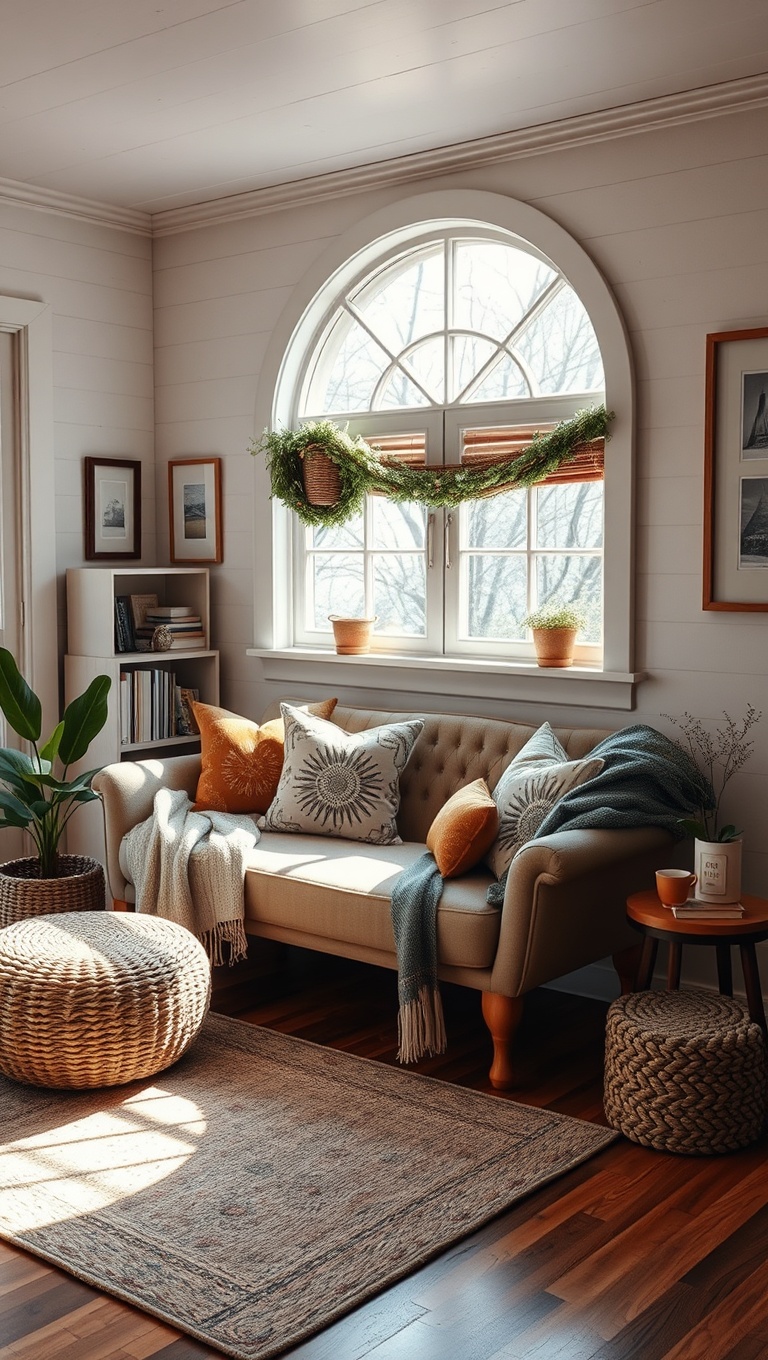 25 Cozy Reading Nooks & Spaces That Will Make You Want to Curl Up With a Book - 20. Snug Bungalow with Throws