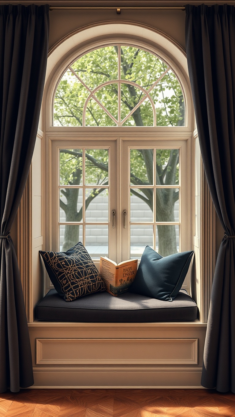 25 Cozy Reading Nooks & Spaces That Will Make You Want to Curl Up With a Book - 2. Window Seat Wonder