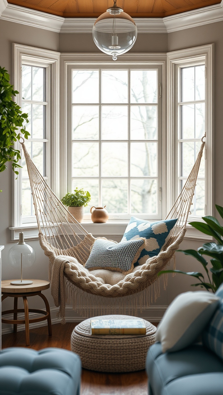 25 Cozy Reading Nooks & Spaces That Will Make You Want to Curl Up With a Book - 4. Hammock Haven
