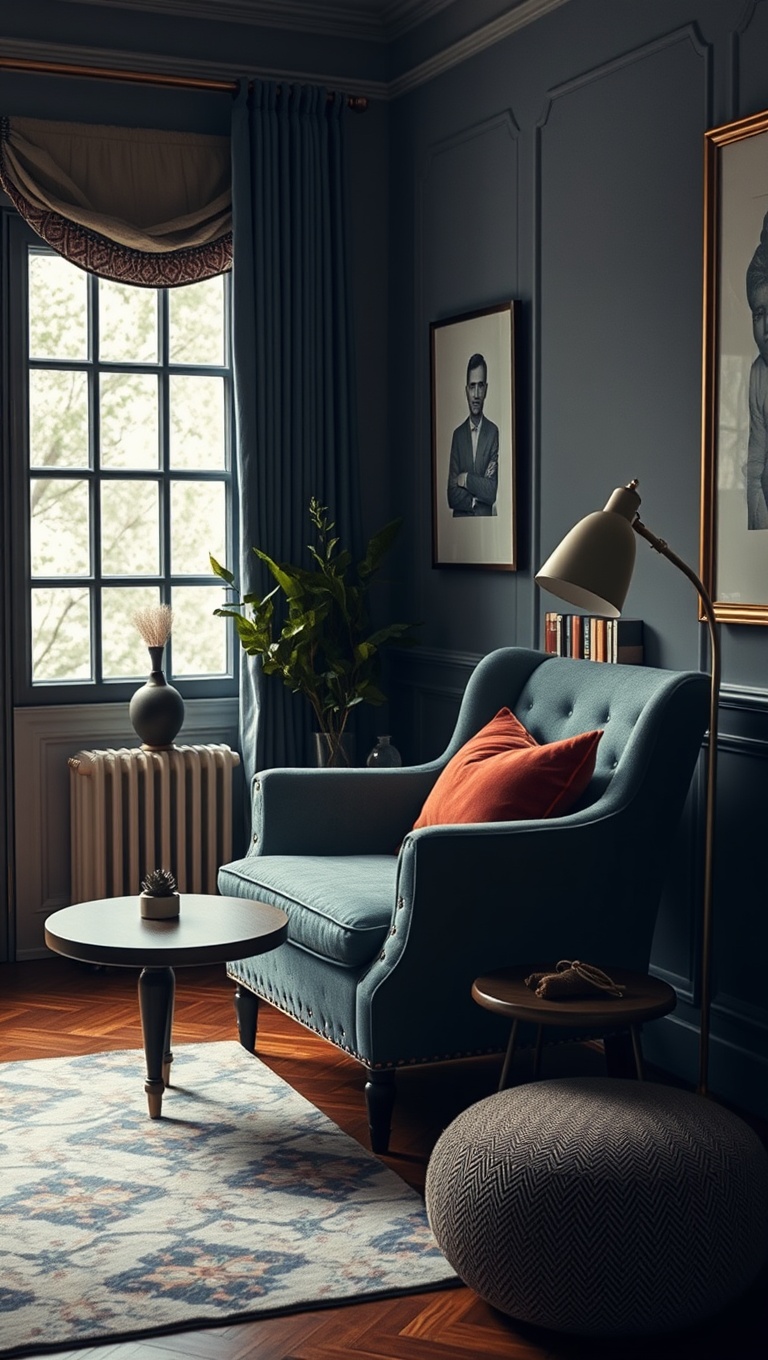 25 Cozy Reading Nooks & Spaces That Will Make You Want to Curl Up With a Book - 1. The Classic Armchair Nook
