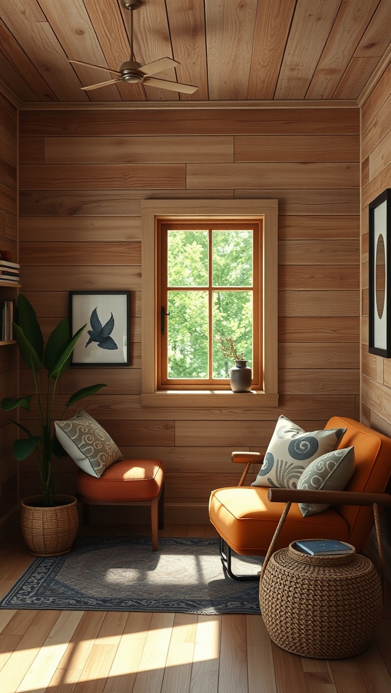 25 Cozy Reading Nooks & Spaces That Will Make You Want to Curl Up With a Book - 19. Reclaimed Wood Retreat
