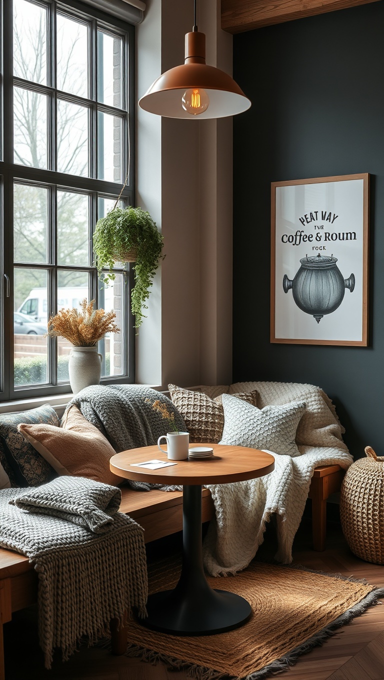 25 Cozy Ideas for Scandinavian Hygge-Inspired Coffee Spaces - 22. Make Room for Cozy Blankets