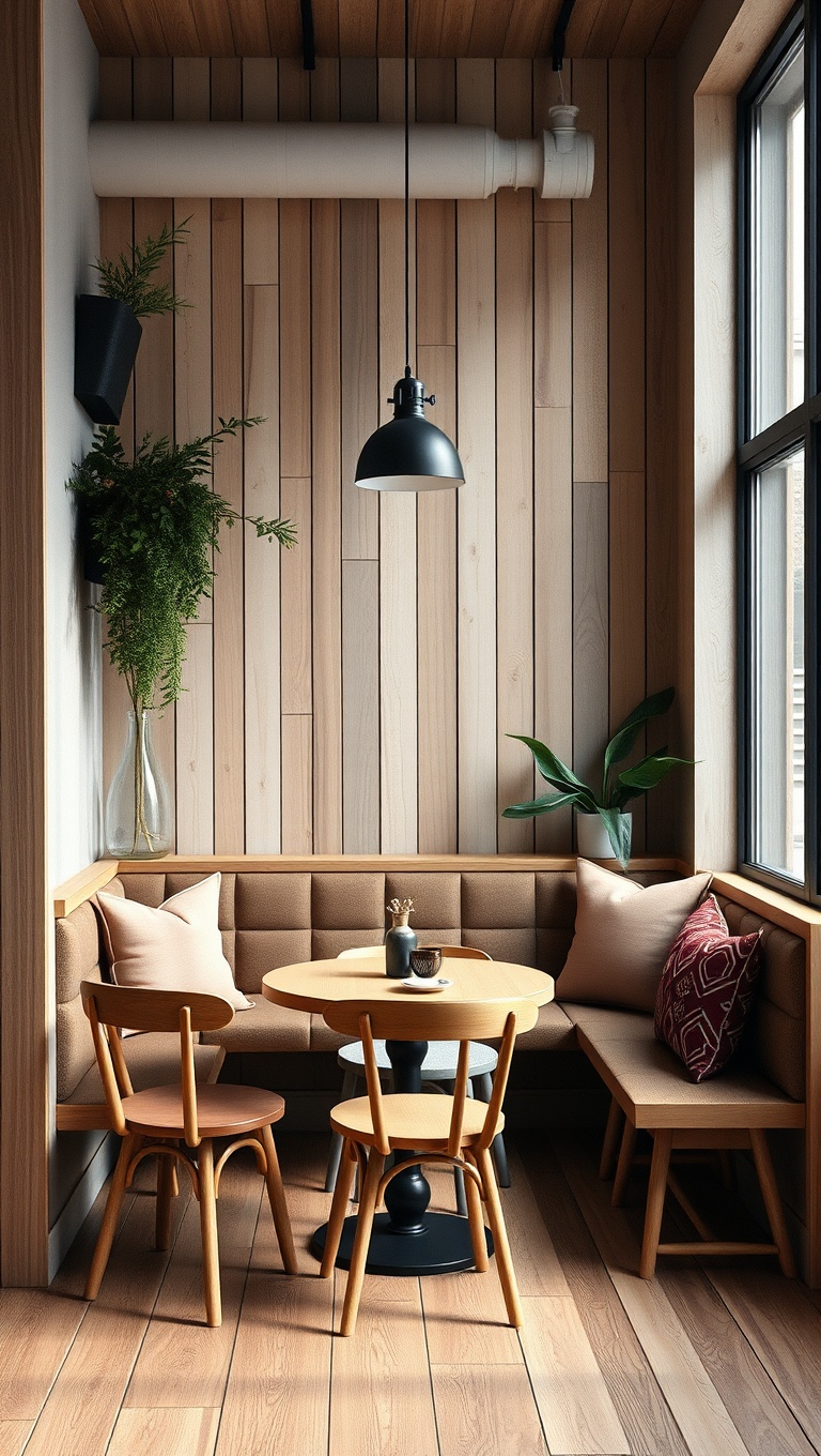 25 Cozy Ideas for Scandinavian Hygge-Inspired Coffee Spaces - 4. Incorporate Natural Wood Elements