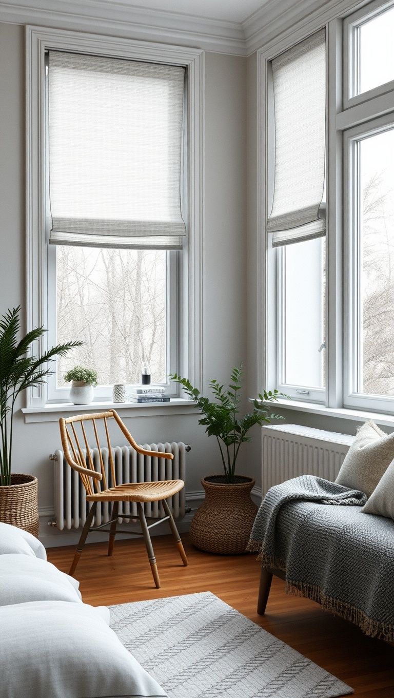 25 Cozy Scandinavian Minimalist Ideas to Transform Your Space - 14. Opt for Simple Window Treatments