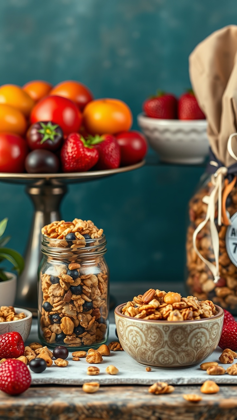 25 Creative Ways to Set Up a Seasonal Fruit and Snack Bar - 11. Whole Grain Goodies: Granola and Trail Mix