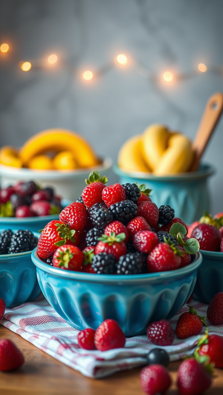 25 Creative Ways to Set Up a Seasonal Fruit and Snack Bar - 2. Berry Bliss: A Mixed Berry Bonanza
