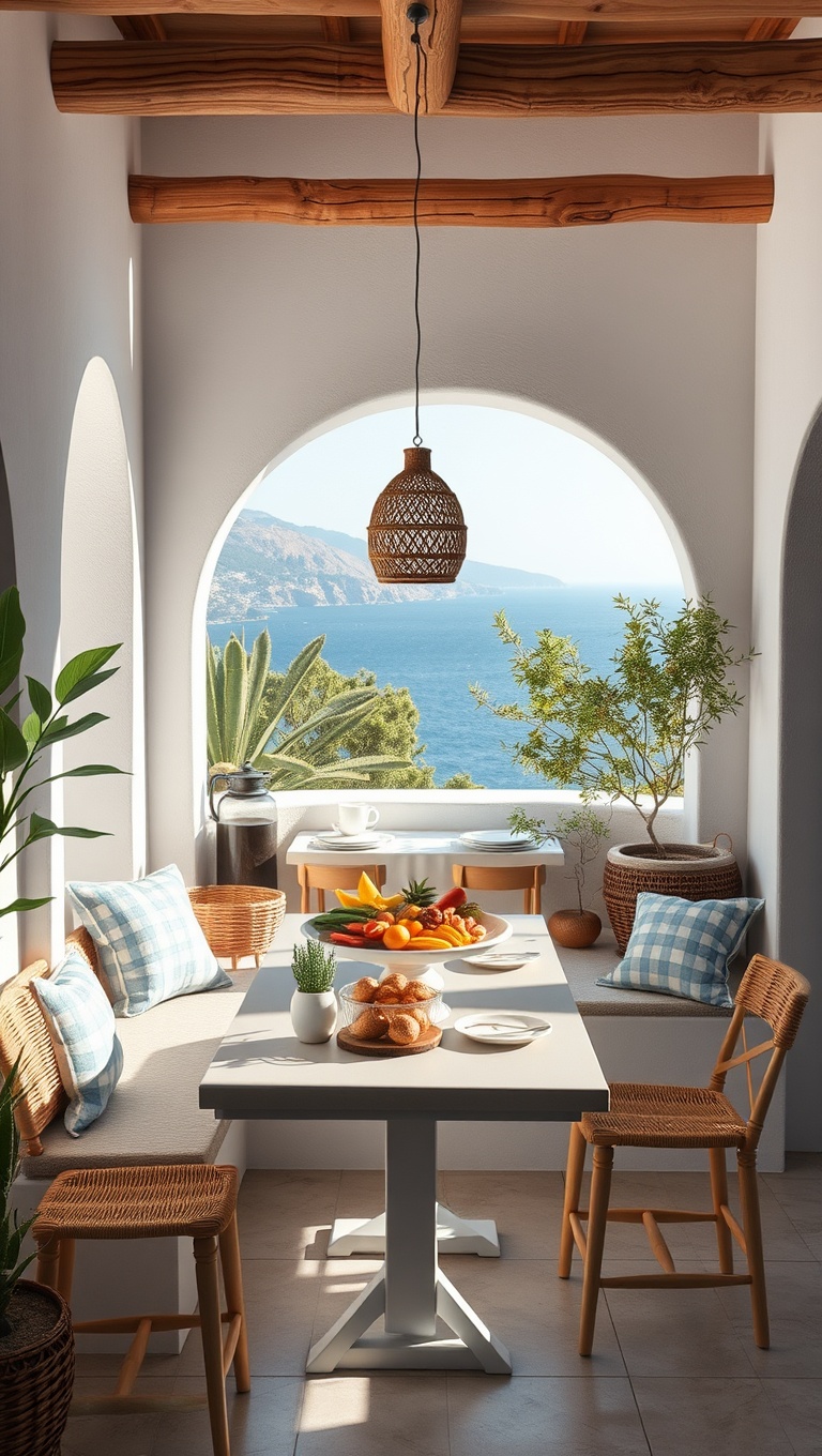 25 Bright and Cheery Ideas for Your Mediterranean Breakfast Nook - 19. Create a Breakfast Buffet Station