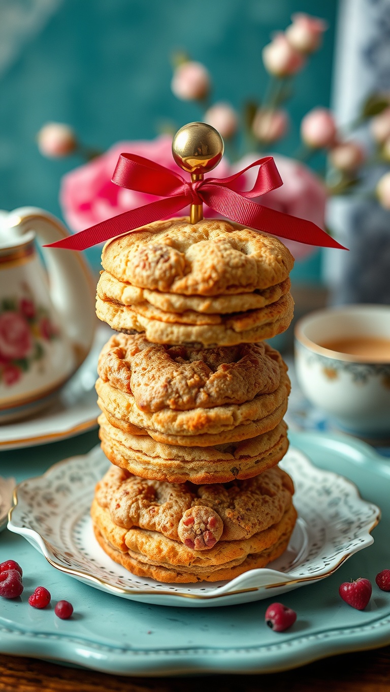 25 Charming Vintage Tea Station Ideas to Delight Your Guests - 14. Old Fashioned Tea Biscuits: Serve Up Sweetness