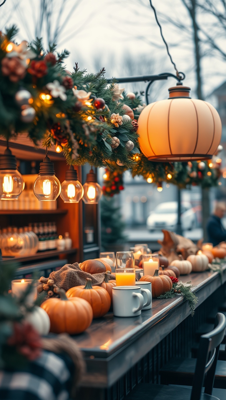 25 Cozy Hot Cider Bar Ideas to Warm Your Heart - 10. Festive Fall Decorations
