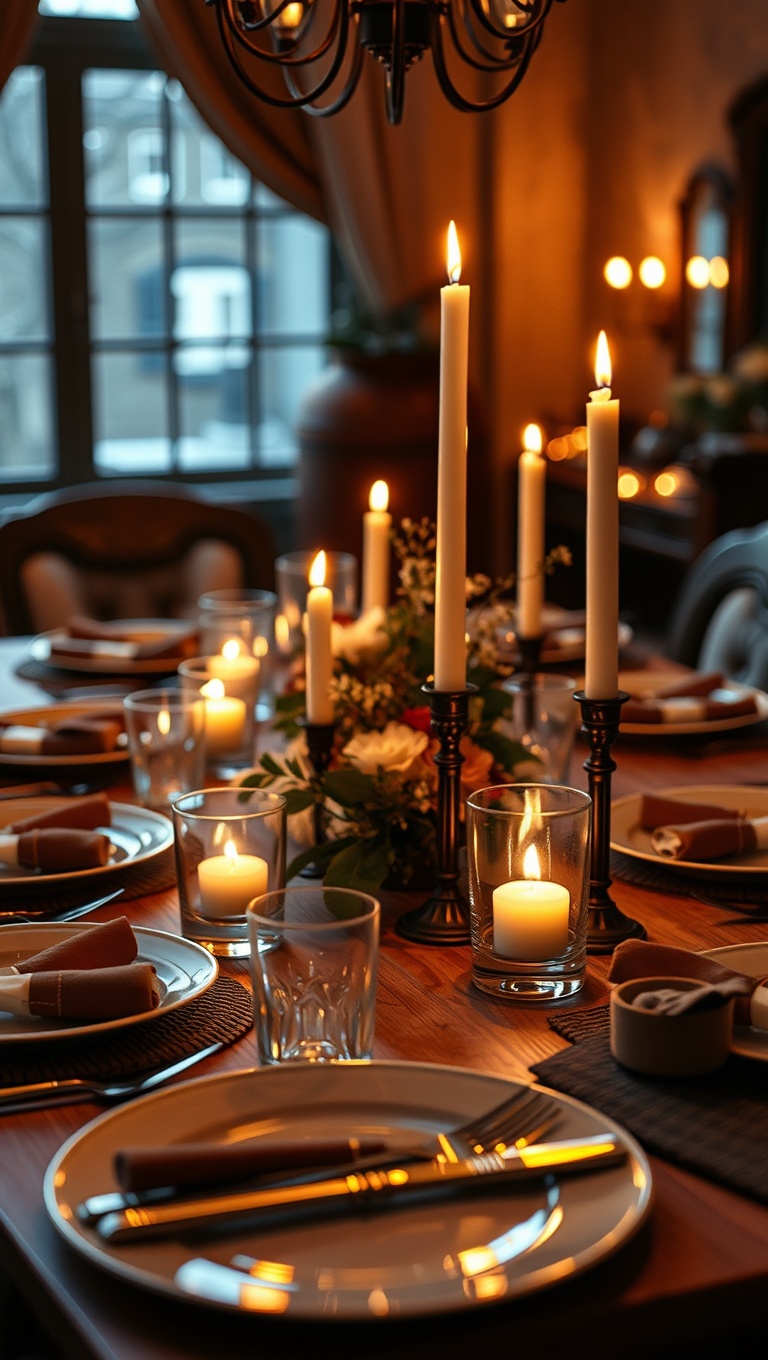 25 Cozy Candlelit Dinner Table Settings to Spark Romance - Personal Touch: Customized Place Settings and Memories