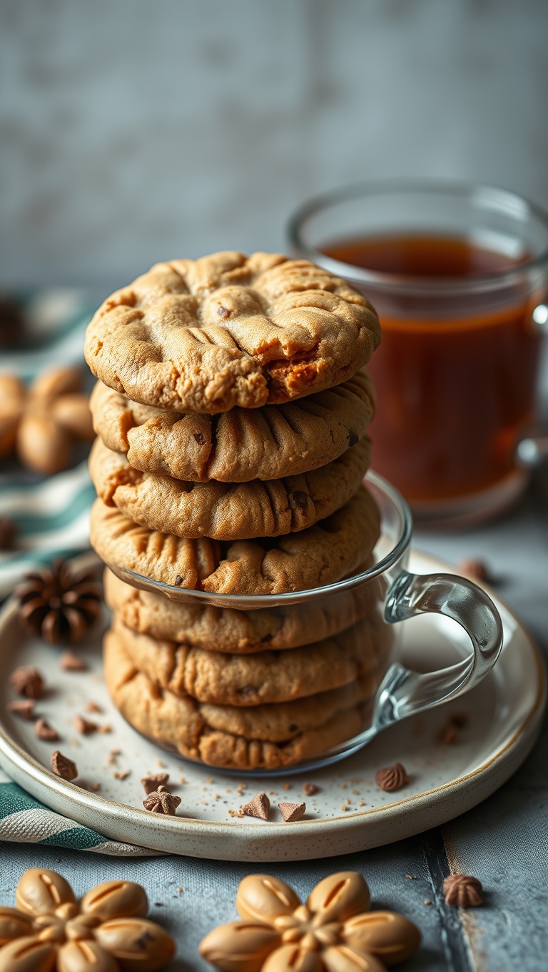 25 Whimsical Dessert and Tea Pairings That Will Delight Your Taste Buds! - 10. Peanut Butter Cookies with Chai Tea
