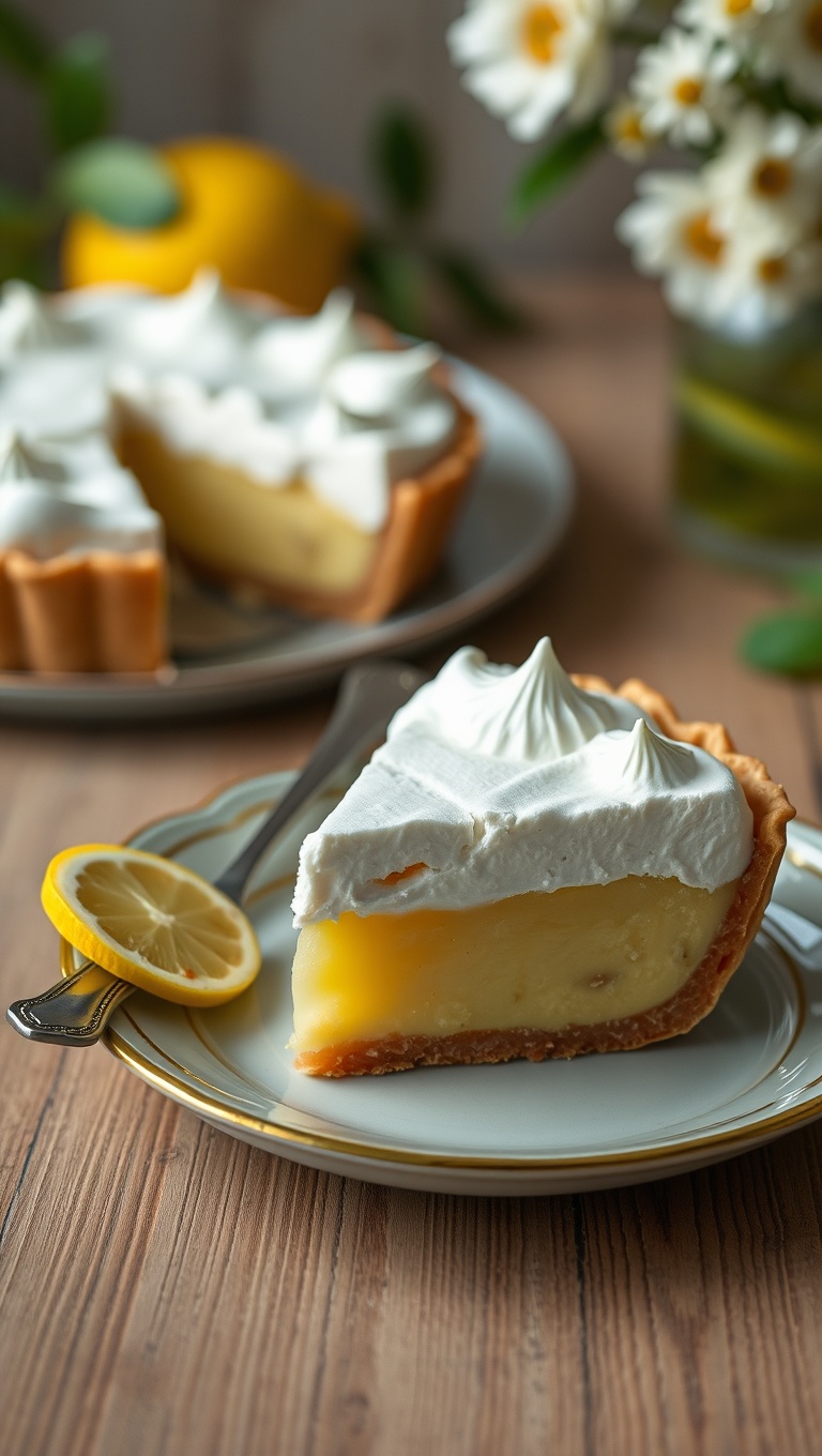 25 Whimsical Dessert and Tea Pairings That Will Delight Your Taste Buds! - 4. Lemon Meringue Pie with Green Tea
